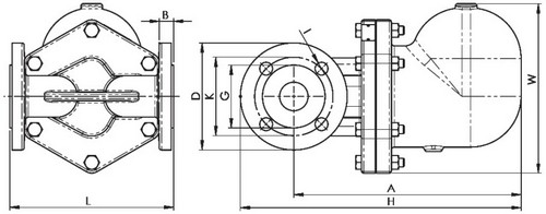 Конденсатоотводчик поплавковый АДЛ Стимакс A12HC Ду40 Ру16 dP10 фланцевый, корпус - чугун GGG40