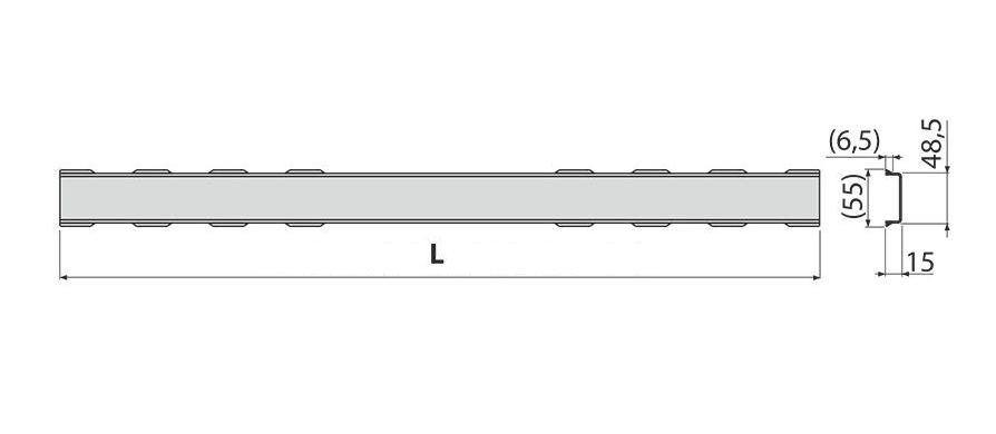 Решетки для лотков душевых Alca Plast SOLID 750 мм нержавеющая сталь, матовые