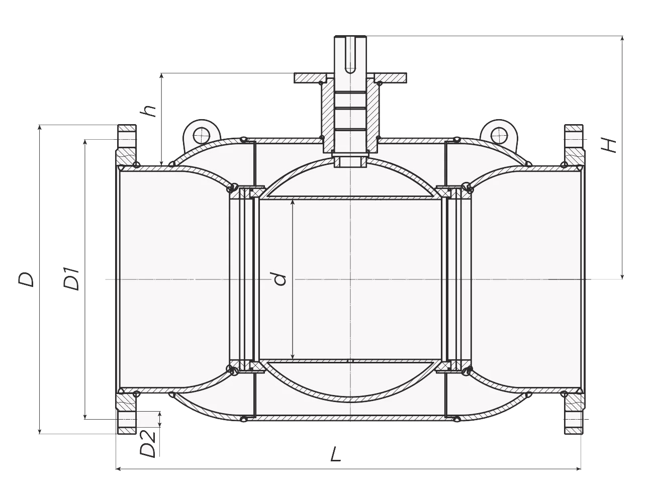 Краны шаровые ALSO КШ.Ф.GAS Ду15-600 Ру16-40 серии GAS фланцевые стандартнопроходные, корпус - сталь 20, управление - ручное