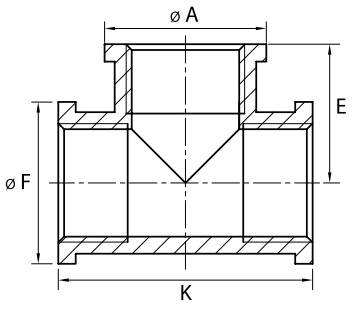 Тройник ALTSTREAM 1/2″ Ду15 Ру40, корпус – никелированная латунь, внутренняя резьба