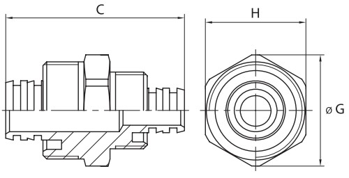 Муфта ALTSTREAM Дн26х20 Ру20 для металлопластиковых труб, редукционная, присоединение компрессионное, корпус – никелированная латунь