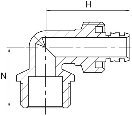 Угольник ALTSTREAM Дн26x3/4″ Ру20 для металлопластиковых труб, переходной, присоединение компрессионное/наружная резьба, корпус – никелированная латунь