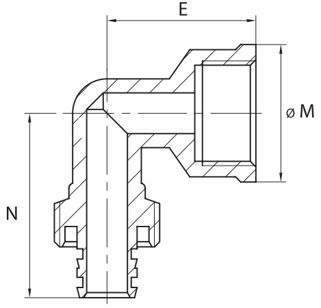 Угольник ALTSTREAM Дн26x3/4″ Ру20 для металлопластиковых труб, переходной, присоединение компрессионное/внутренняя резьба, корпус – никелированная латунь