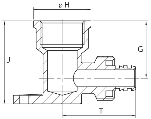 Угольник ALTSTREAM Дн16x1/2″ Ру20 для металлопластиковых труб, переходной с креплением, присоединение компрессионное/внутренняя резьба, корпус – никелированная латунь