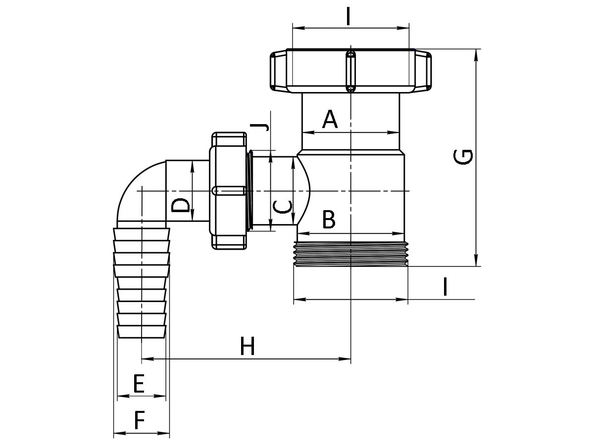 Отвод стиральной машины АНИ Пласт M110 1 1/2″x1 1/2″