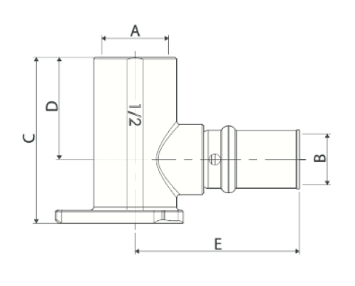 Водорозетки APE AP154 Дн16-20 Ру16, пресс / внутренняя резьба, латунные, для металлопластиковых труб