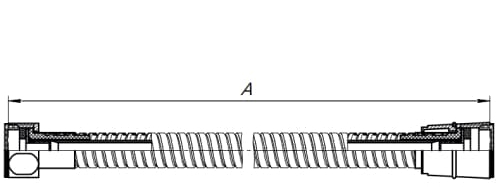 Шланг для душа AQUALINE имп (1/2″) - имп (1/2″) 1.75м в блистере, конус