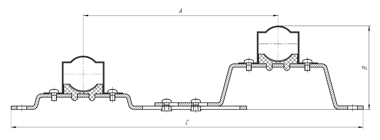 Кронштейн раздвижной AQUALINK 1″ Ду25 L=160-220 мм для коллекторной группы