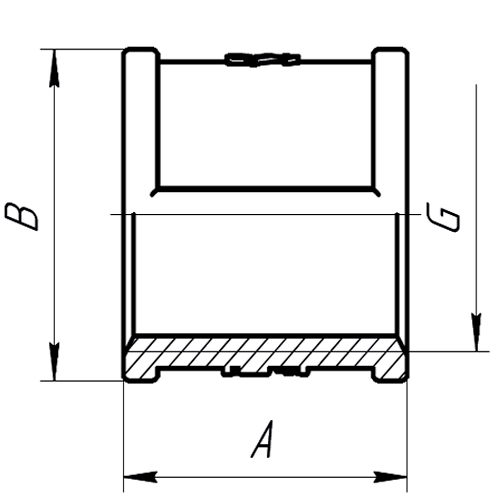 Муфта латунная AQUALINK 1/2″x1/2″ Дн15x15 Ру35 никелированная, внутренняя резьба