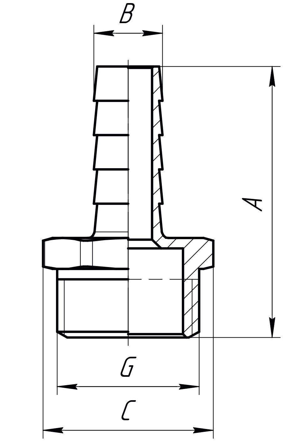 Переходник под шланг AQUALINK Ду18х1/2″ с наружной резьбой латунный никелированный