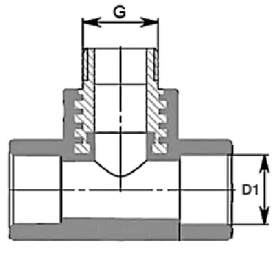 Тройник полипропиленовый PP-R комбинированный Aqualink Дн32x1/2″ Ру25 наружная резьба