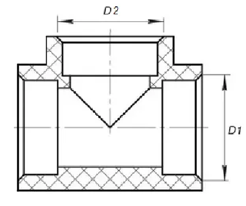 Тройник полипропиленовый PP-R равнопроходной Aqualink Дн40 Ру25 под приварку