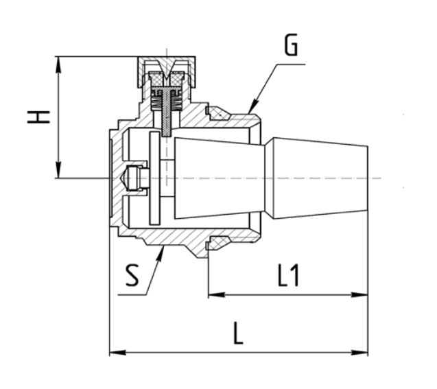Воздухоотводчик автоматический Aquasfera Ду25 Ру10 угловой, радиаторный, левый, латунь хромированная