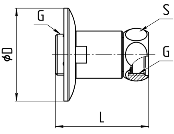 Соединитель Aquasfera 9202 3/4″ Ду20 Ру16 для полотенцесушителя корпус - латунь хромированная,прямой с отражателем