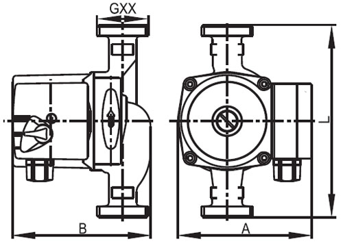 Насосы циркуляционные AQUAVIVA LX GPD 1/2-1 1/4″ Ду15-32 Ру10 гидротермальные, с фитингами, производительность - 1.8-8 м³/ч, напор - 9-15 м, мощность - 0.13-0.245 кВт, 220 В, материал корпуса - чугун