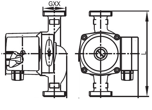 Насос циркуляционный AQUAVIVA LX GPD15-9S-140 1/2″ Ду15 Ру10 гидротермальный, с фитингами, производительность - 1.8 м³/ч, напор - 9 м, мощность - 0.13 кВт, 220 В, материал корпуса - чугун