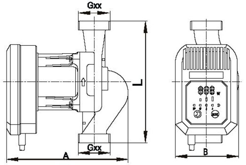 Насос циркуляционный AQUAVIVA LX GPM25-5-180 1″ Ду25 Ру10 с частотным регулированием, производительность - 3 м³/ч, напор - 5 м, мощность - 0.032 кВт, 220 В, материал корпуса - чугун