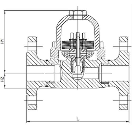Конденсатоотводчик АСТА ТБ133 Ду15 Ру40 биметаллический фланцевый, корпус - сталь