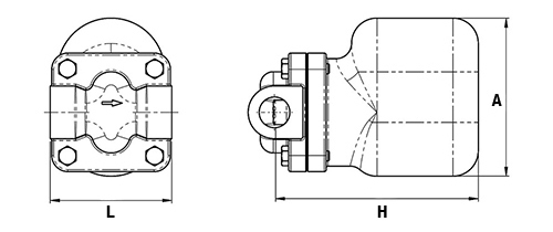 Конденсатоотводчики АСТА ПМ221 Ду25 Ру16 поплавковые муфтовые (резьбовые), корпус - чугун