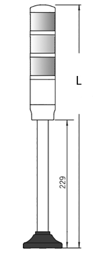 Лампа сигнальная Autonics PMEPF-302-RYG постоянное/мигающее свечение, цвет - красный/желтый/зеленый, 24В, IP52