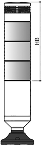 Колонна светосигнальная Autonics PTE-AGB-302-RYG-B диаметр - 56мм, модульный дизайн, постоянное свечение, с зуммером, цвет - красный/желтый/зеленый, 24В, IP50