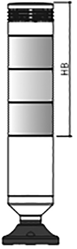 Колонна светосигнальная Autonics PTE-AGZ-102-R диаметр - 56мм, основание корпуса - 104мм, постоянное/мигающее свечение, с зуммером, цвет - красный, 24В, IP50