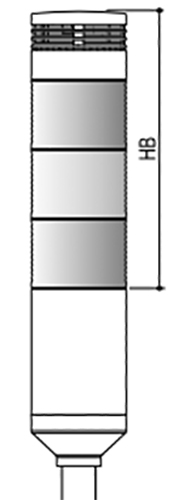 Колонна светосигнальная Autonics PTE-ADZ-102-R диаметр - 56мм, основание корпуса - 104мм, постоянное/мигающее свечение, с зуммером, цвет - красный, 24В, IP50