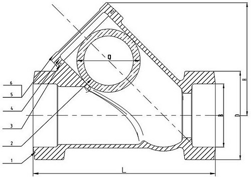 Клапан обратный Benarmo 2″ 1/2 Ду65 Ру16 резьбовой, шаровой, корпус - чугун, шар - углеродистая сталь WCB, уплотнение шара - NBR Клапан обратный Benarmo 2″ 1/2 Ду65 Ру16 резьбовой, шаровой, корпус - чугун, шар - углеродистая сталь WCB, уплотнение шара - NBR