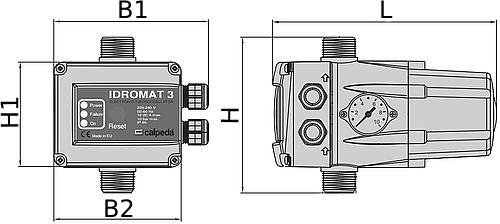 Регуляторы давления Calpeda IDROMAT Ру10 подключение - монофазное, IP65, материал корпуса - нейлон