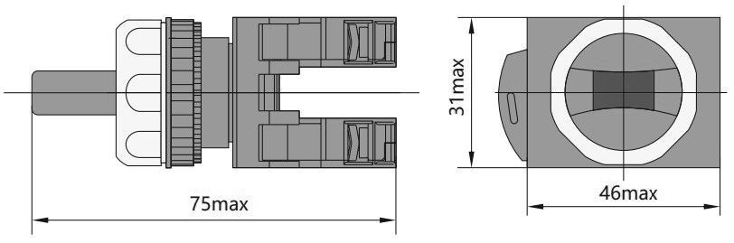 Переключатель CHINT NP8-11X/213 2-позиционный, с фиксацией, контакты 1НО+1НЗ, 6А, 415/250В, IP65, цвет – черный/зеленый