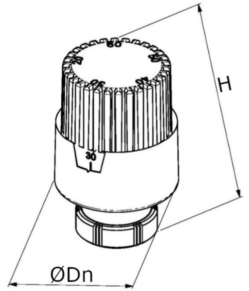 Элемент термостатический Cimberio EMV299/105 M30x1.5 для клапанов 717, длина датчика - 2 м