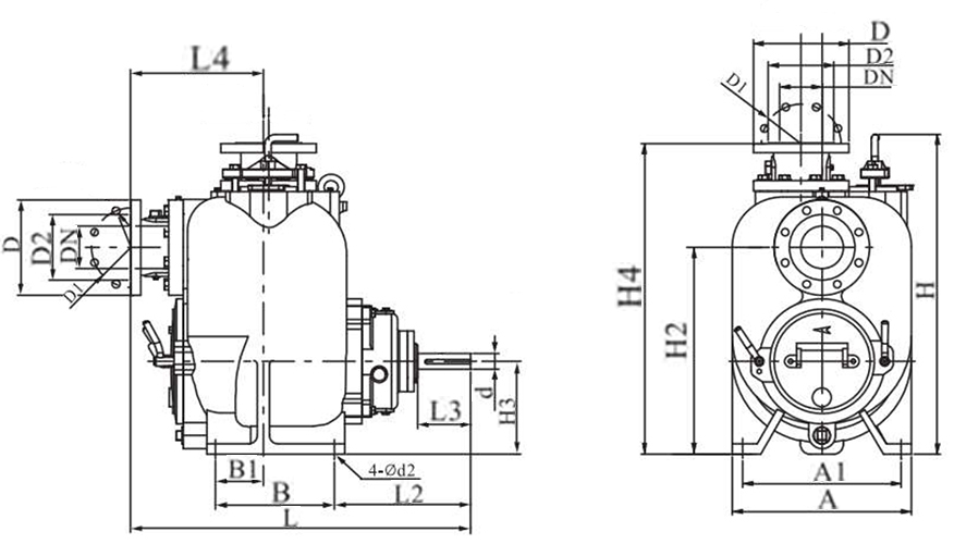 Насос канализационный CNP SP-3MQHRC(950) Ду75 Ру6 незасоряемый самовсасывающий, частота вращения ротора насоса - 950 об/мин, производительность - 666 л/мин, напор - 4.5 м, мощность - 2 кВт, 380 В, материал рабочего колеса - чугун