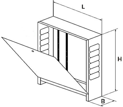 Шкаф STOUT наружный 11-12 выходов (ШРН-180-4) для распределительных коллекторов