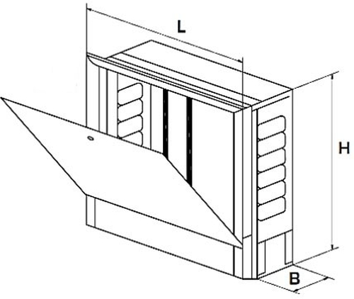 Шкаф STOUT встроенный 11-12 выходов (ШРВ-4) для распределительных коллекторов