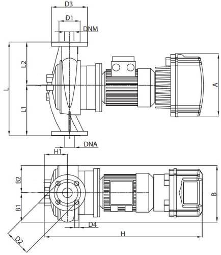 Насос циркуляционный DAB CPE 40/4700 T MCE55/C поверхностный, корпус - чугун, мощность - 5.11кВт, напор - 47м, производительность - 400л/мин, 380В