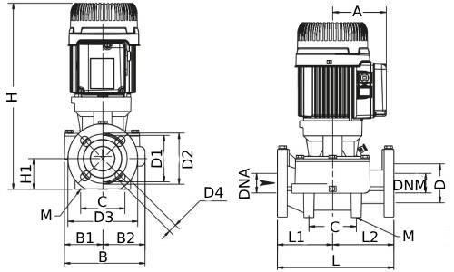 Насос циркуляционный DAB KLP 50-1600/BQQE/1.4 IE2 поверхностный, корпус - чугун, мощность - 1.56кВт, напор - 16.8м, производительность - 600л/мин, 220В