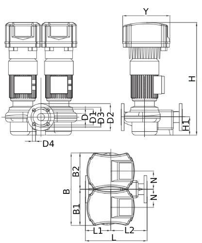 Насос циркуляционный DAB DCME 50-460 M MCE11/C поверхностный, корпус - чугун, мощность - 0.43кВт, напор - 4.8м, производительность - 300л/мин, 220В