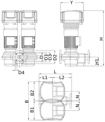 Насос циркуляционный DAB DCPE 40/1650 M MCE11/C поверхностный, корпус - чугун, мощность - 1.1кВт, напор - 16.5м, производительность - 300л/мин, 220В
