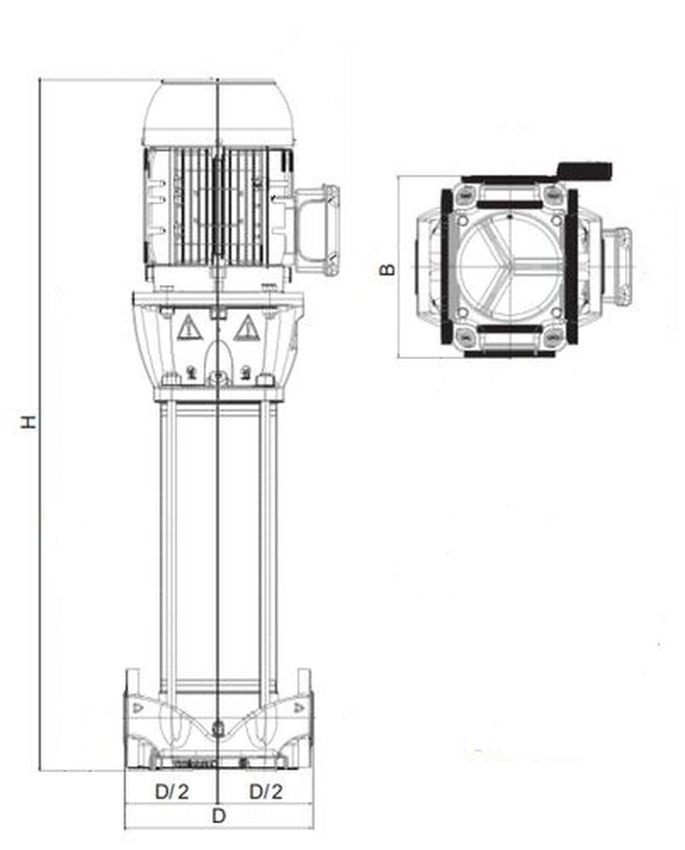 Насос многоступенчатый вертикальный DAB NKV 95/4 T-IE3