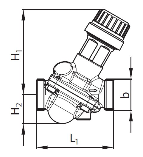 Клапаны балансировочные муфтовые Danfoss AQT Ду10-32 Ру16 автоматические, корпус - латунь