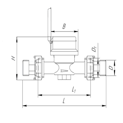 Счетчик х/г воды крыльчатый одноструйный Декаст ВСКМ-15 (80 мм, с кмч с ОК) Ду15 Ру16, резьбовой, L=80мм, до 90°С, с обратным клапаном и КМЧ