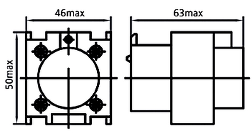 Приставка выдержки времени DEKraft ПВ03-ВКЛ-0.1-30, дополнительные контакты 1НО+1НЗ, номинальный ток - 10 А, номинальное напряжение - 690 В, IP20