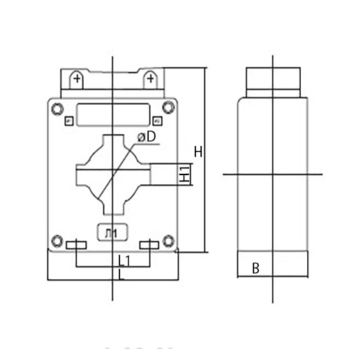 Эскиз Трансформаторы тока Dekraft ТШП-0.66-30 150/5A-300/5А 5ВА класс 0.5 шинные