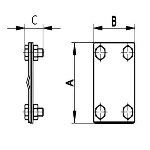 Соединители DKC пруток-пруток 8-10мм, материал - горячеоцинкованная сталь