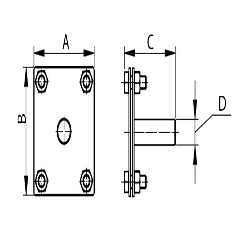Соединитель вертикального заземления DKC Дн16, муфтовый, материал - горячеоцинкованная сталь 