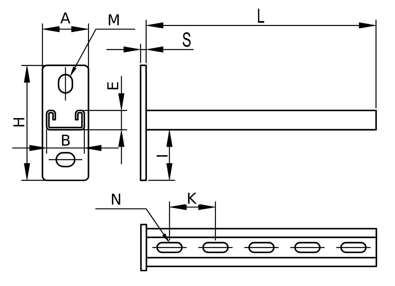 Консоли для лотков DKC BBP21 200-400 мм, одиночные, корпус сталь, покрытие - горячее цинкование