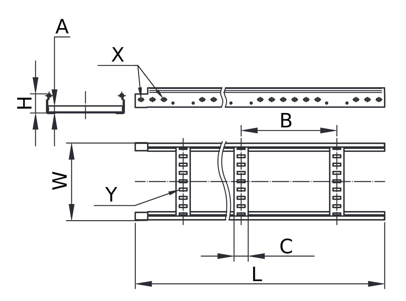 Лотки лестничные DKC LL50 100-400х50 L3000 толщина 1,2 мм, корпус сталь, покрытие - горячее цинкование