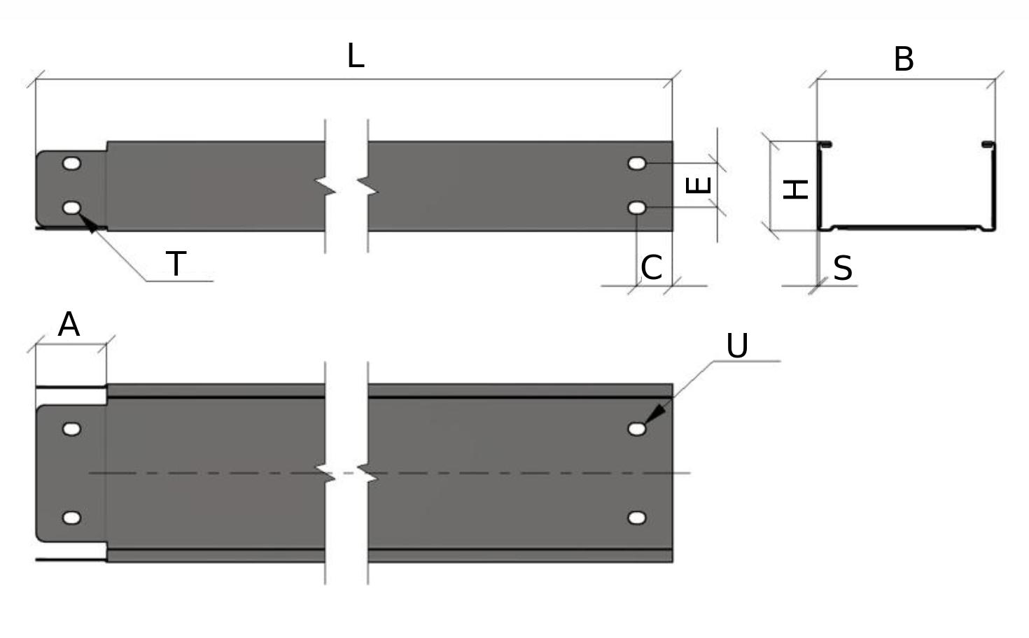 Лотки листовые СИСТЕМА КМ Быстрый монтаж 50x50 - 300х50 L3000 толщина 0,55-0,7 мм, неперфорированные, корпус сталь оцинкованная