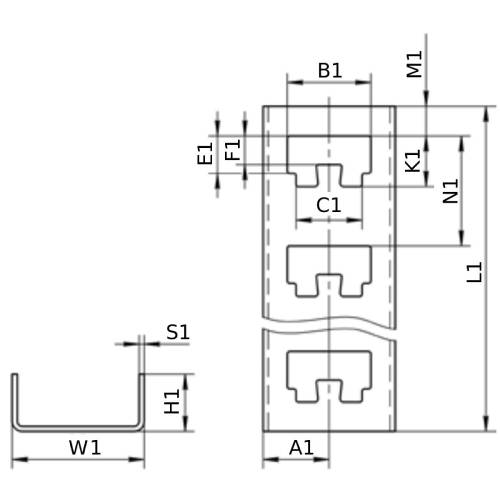 Стойки кабельные СОЭМИ К115ц УТ1.5-3 толщина 2-2,5 мм, корпус сталь оцинкованная