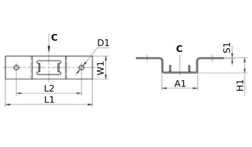 Скобы СОЭМИ К1157 УТ2.5-3, корпус сталь, покрытие - горячее цинкование